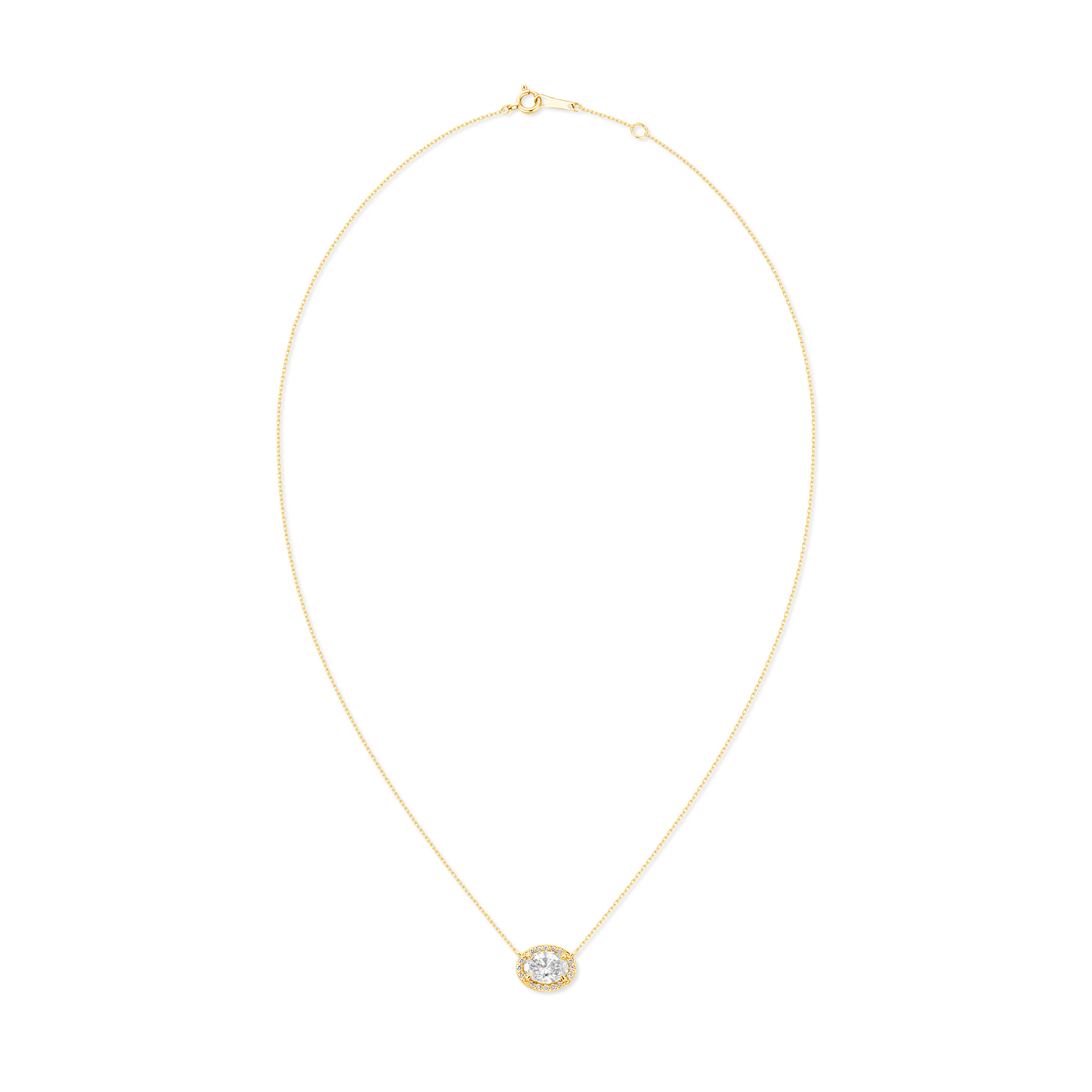 Made in Korea: Oval Halo Necklace