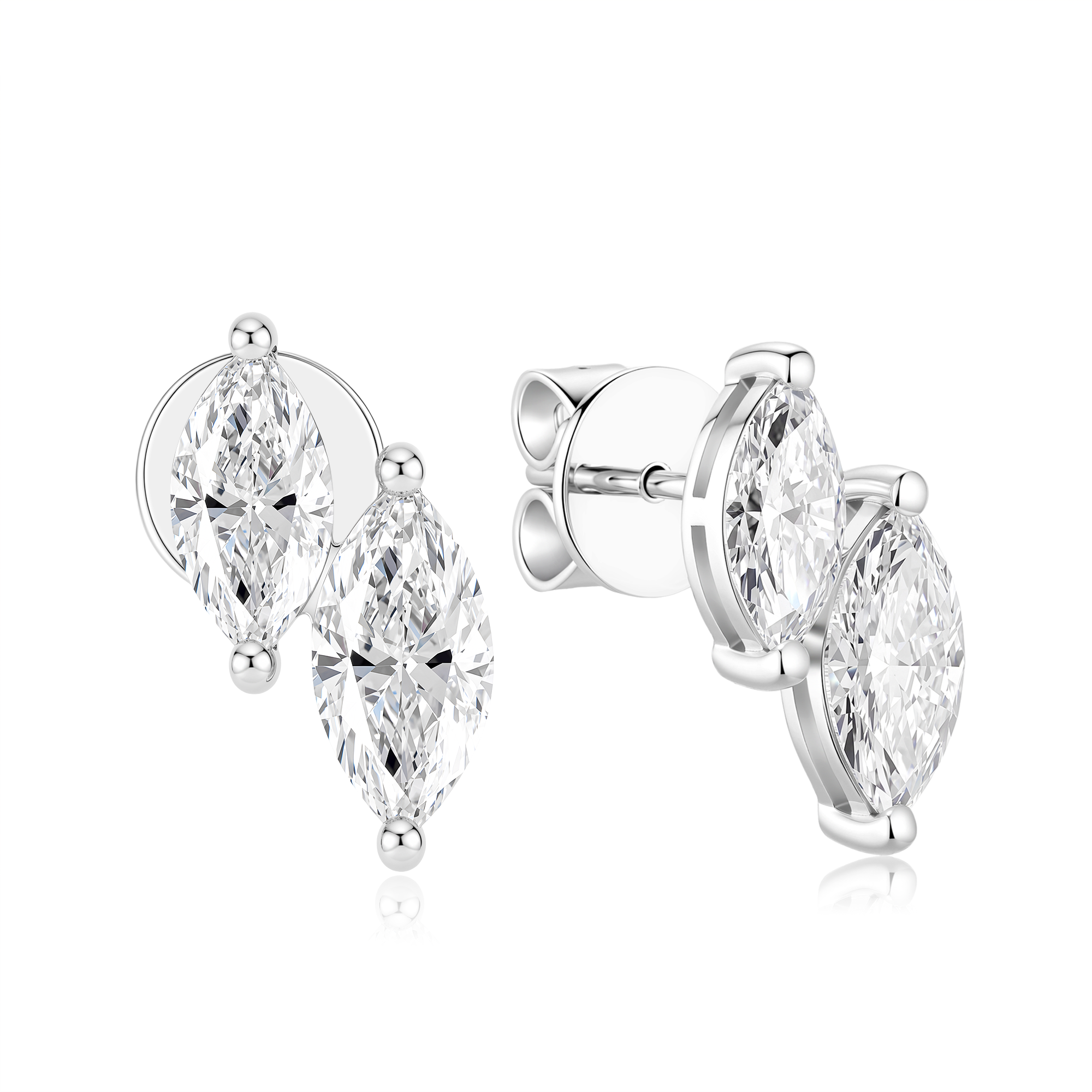 Double Marquise Studs