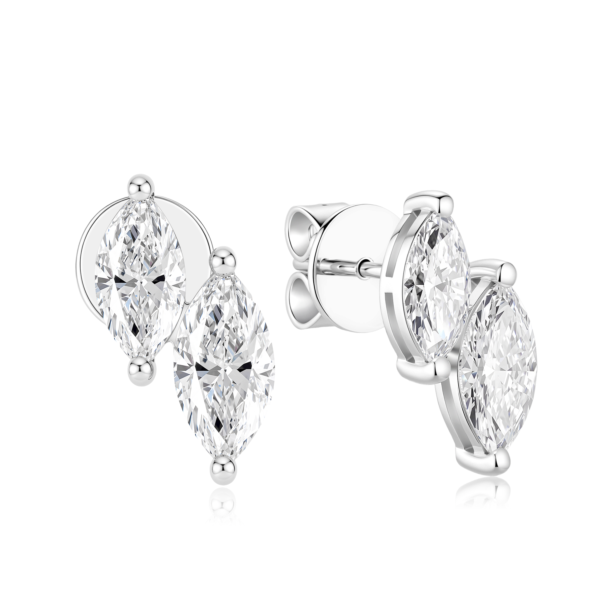 Double Marquise Studs