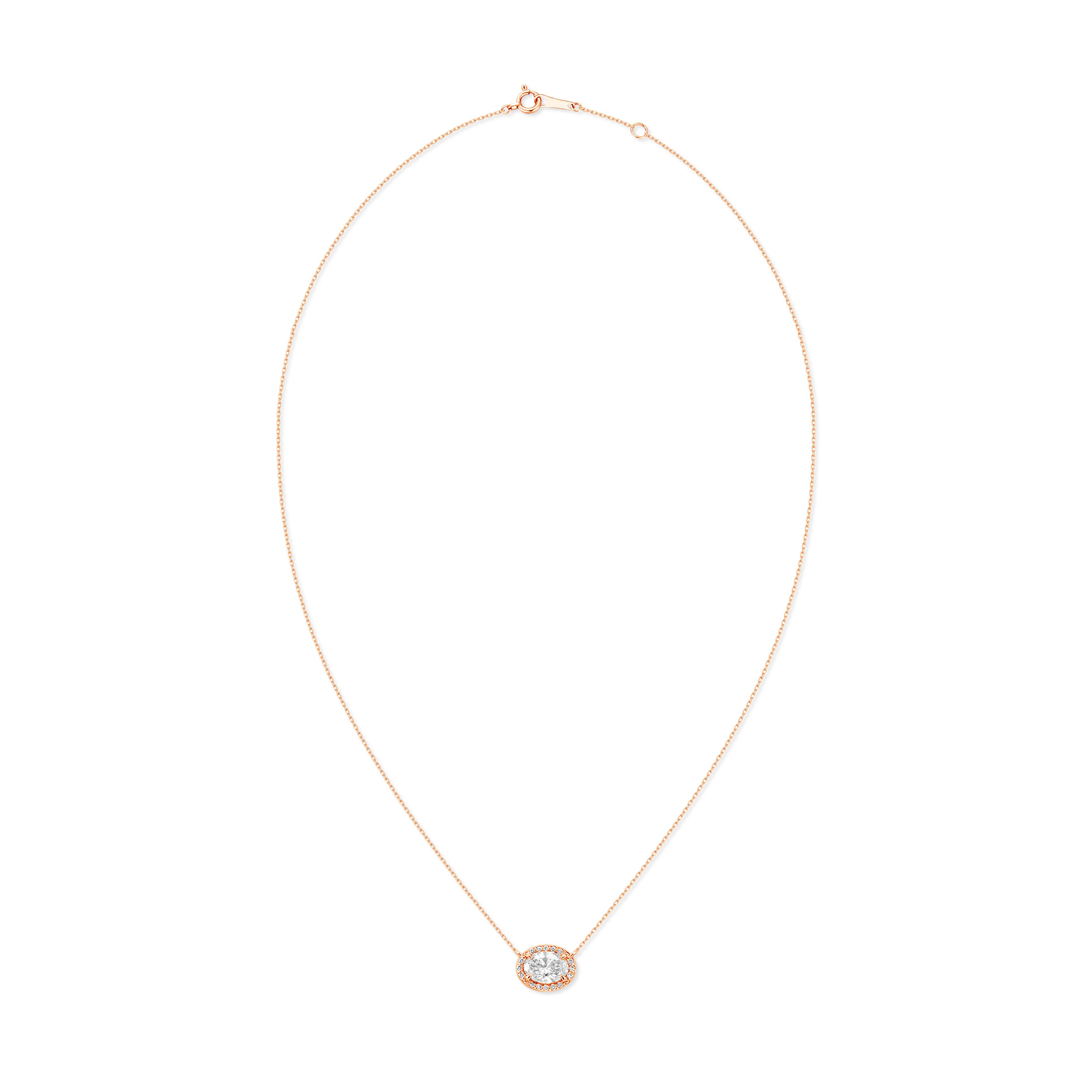 Made in Korea: Oval Halo Necklace