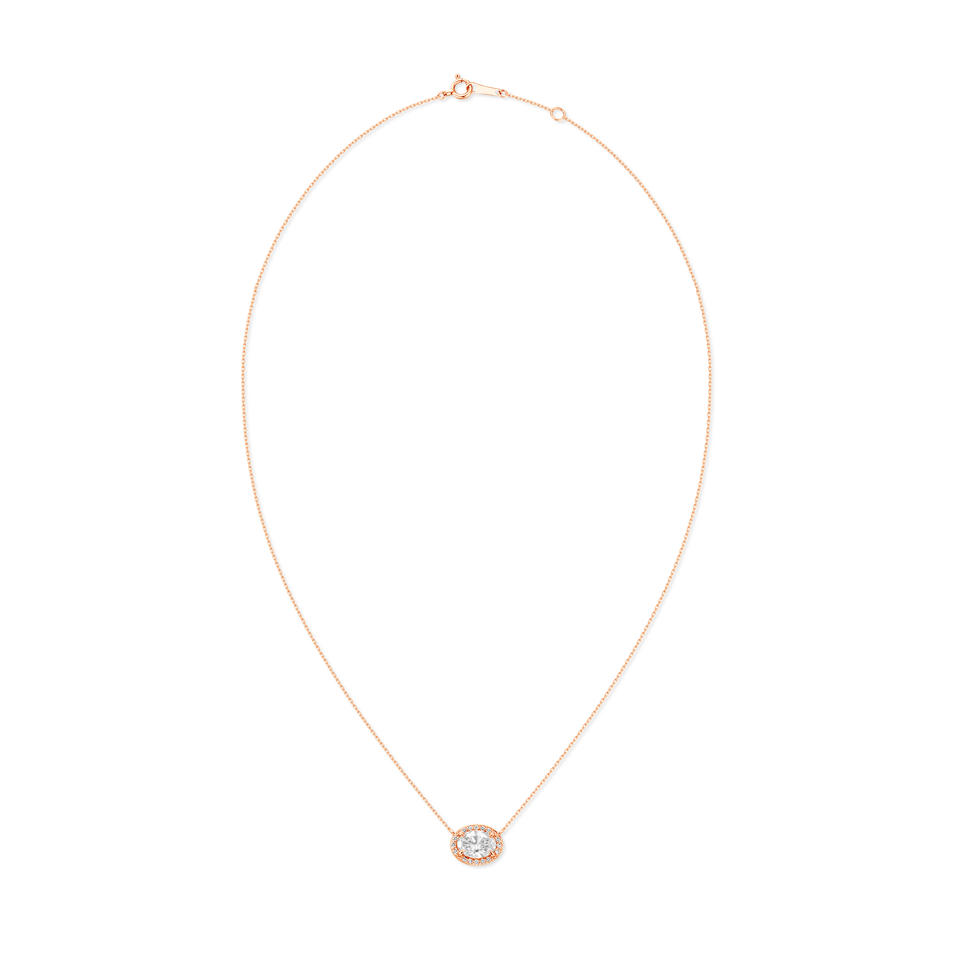 Made in Korea: Oval Halo Necklace