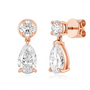 Round and Pear Dangle Earrings