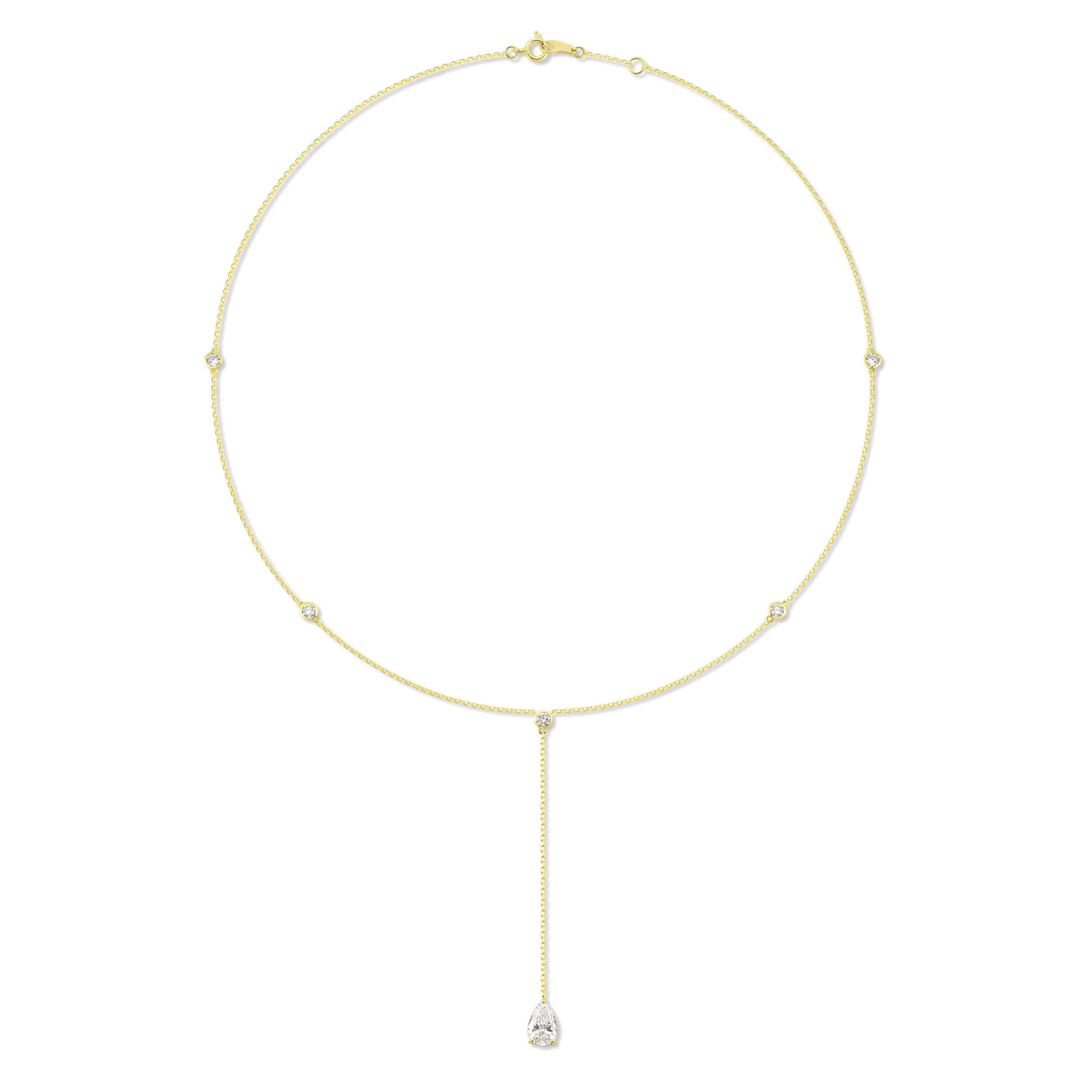 Made in Korea: Pear Drop Lariat Necklace