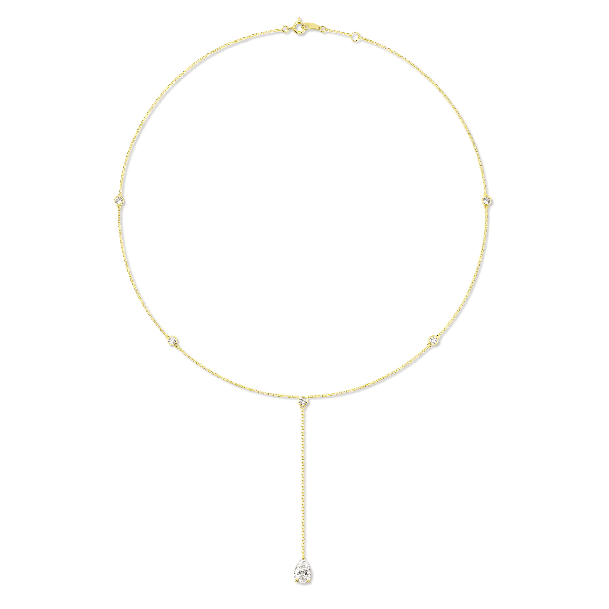 Made in Korea: Pear Drop Lariat Necklace