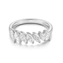 Tilted Marquise Half Eternity Ring