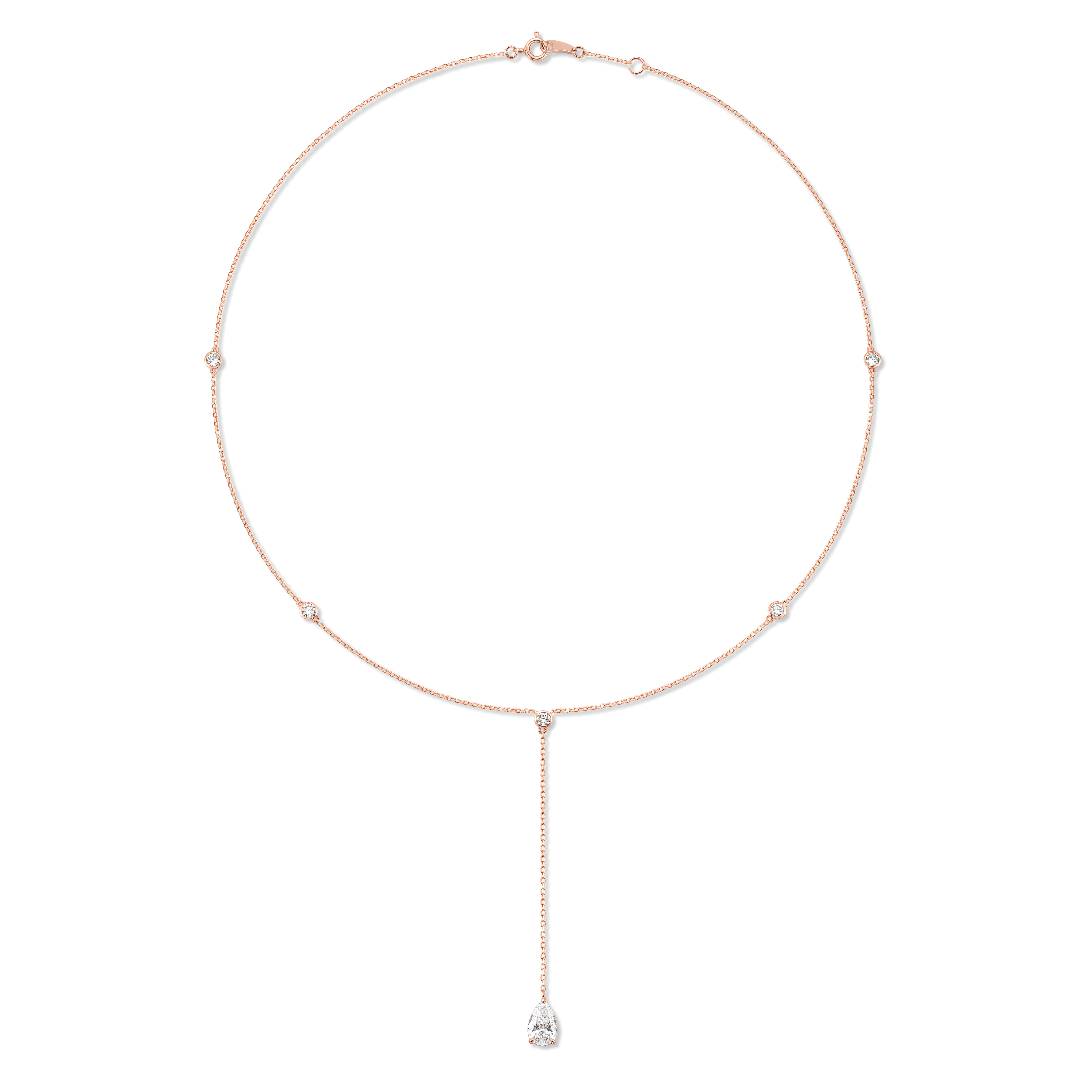 Made in Korea: Pear Drop Lariat Necklace
