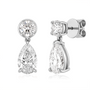 Round and Pear Dangle Earrings