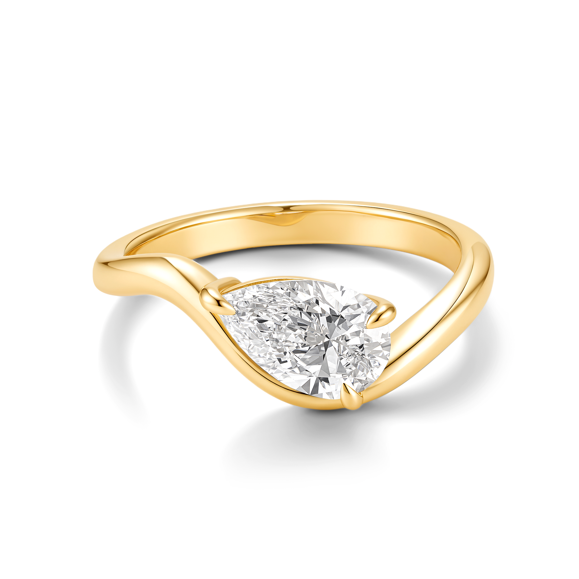 Arc Pear Ring