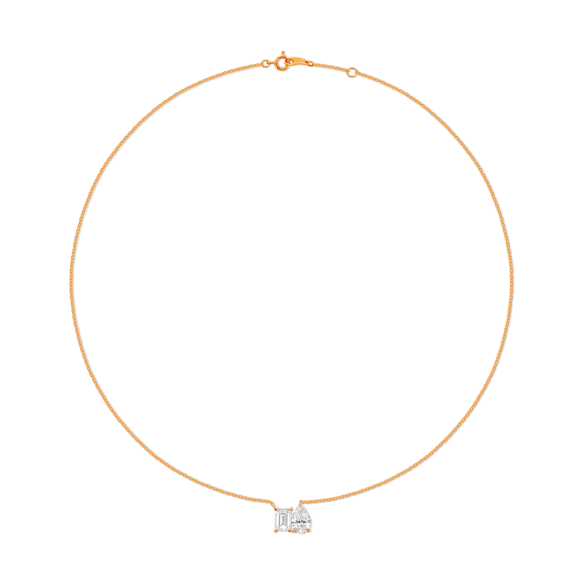 Made in Korea: Toi et Moi Pear and Emerald Necklace