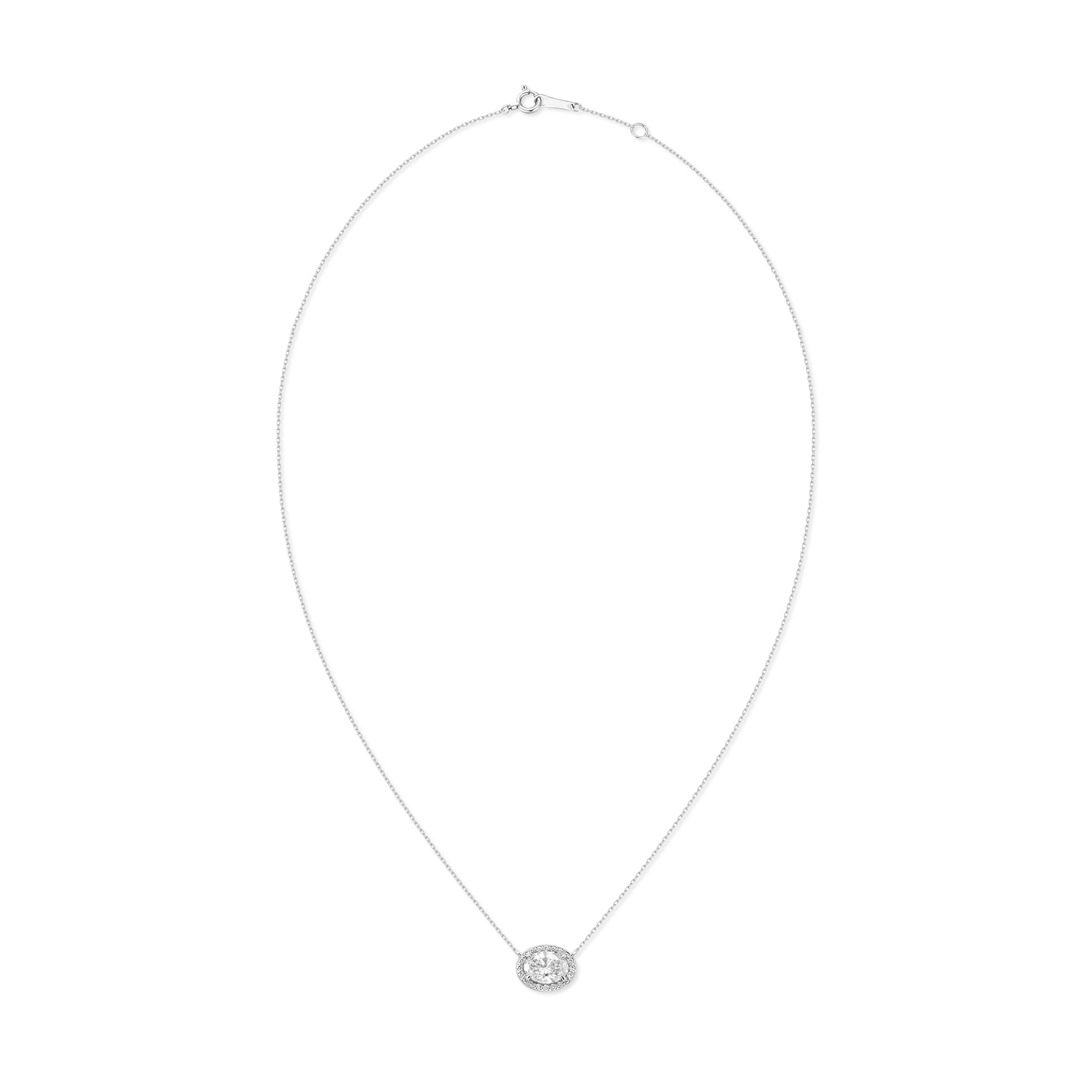 Made in Korea: Oval Halo Necklace