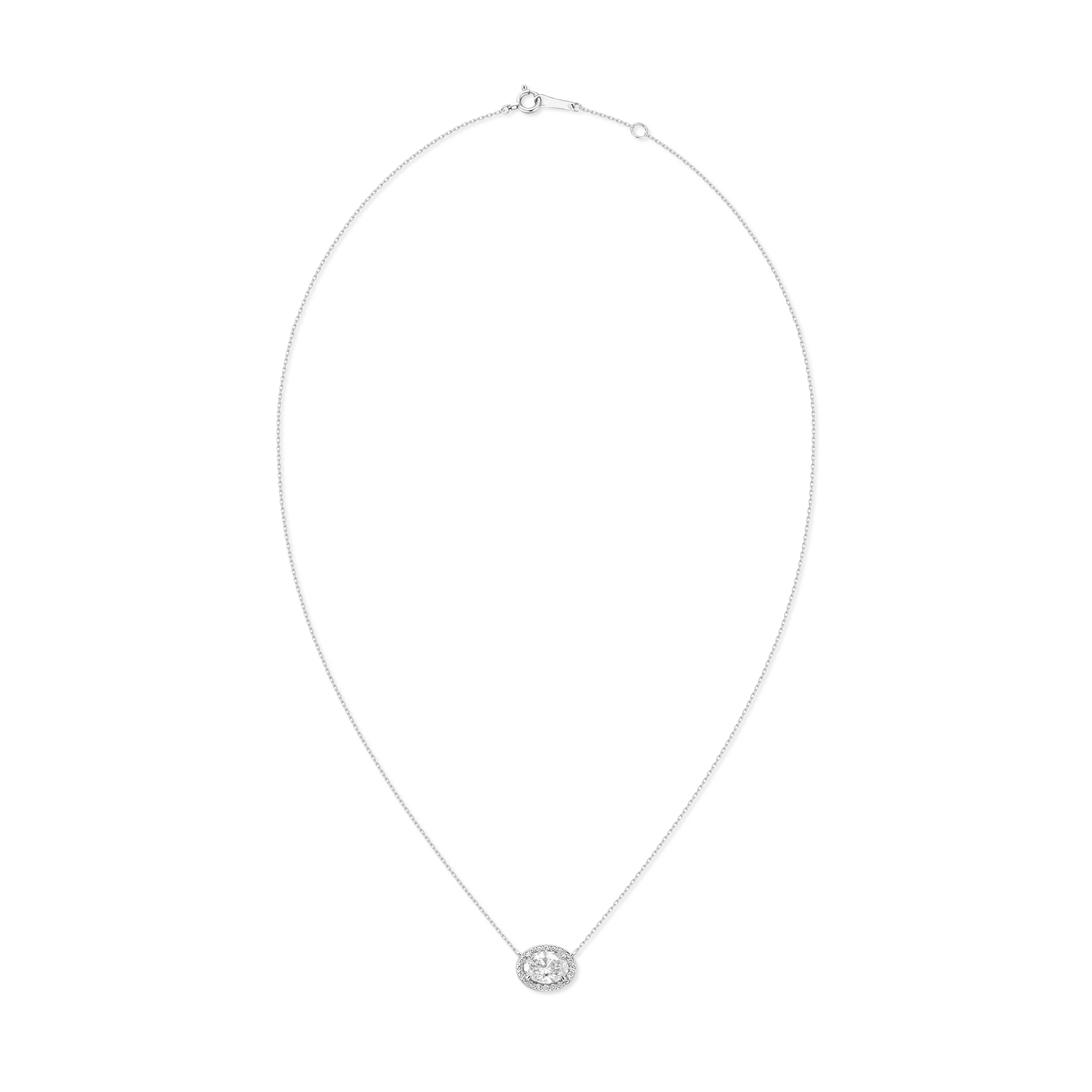 Made in Korea: Oval Halo Necklace